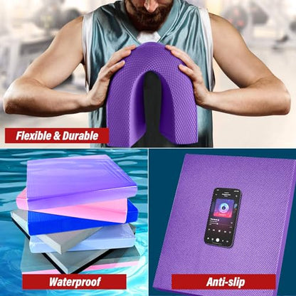 Balance Pad- Foam Balance Pad for Workout, Non-Slip & Water-Resistant Stability Trainer Mat, Soft TPE Exercise Foam Mat for Rehabilitation Stability,Physical Therapy,Fitness,Yoga (15.7" * 13" * 2") - color: Purple