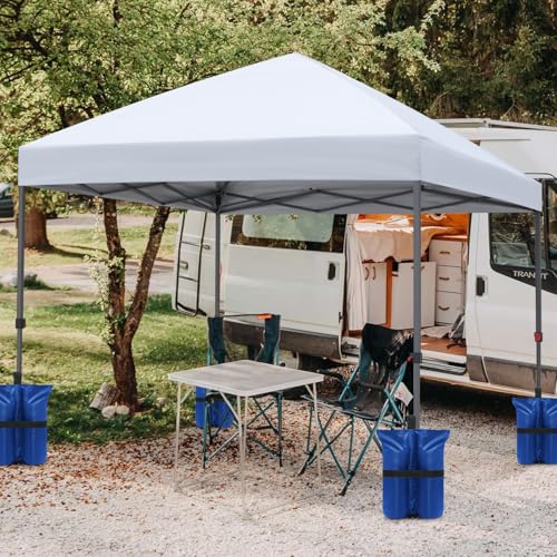 ABCCANOPY Canopy Weights 185 LBS Tent Sand Bags,4-Pack Blue(No Sand) - color: Blue, size: 185 LBS