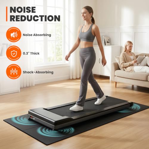 Stepwaver Walking Pad Mat for Carpet, Treadmill Mat for Hardwood Floor | High Density, 1/4 Thickness, Foldable, Floor Protection for Bike, Elliptical, Treadmill, Walking Pad - size: 55.2"L x 23.6"W x 0.3"Th