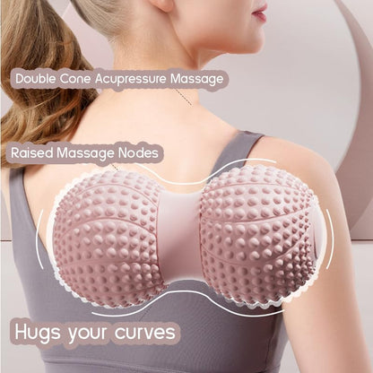 Peanut Massage Ball for Myofascial Release & Muscle Relaxation - Deep Tissue (Pink) - color: Pink