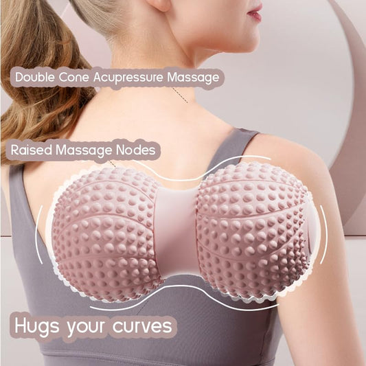 Peanut Massage Ball for Myofascial Release & Muscle Relaxation - Deep Tissue (Pink) - color: Pink