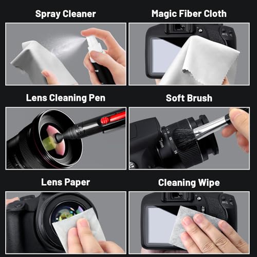 Camera Lens Cleaning Kit with Pro 10x Sensor Swabs, Sensor Cleaner, Compatible with Canon, Nikon, Sony mirrorless DSLR Camera (Enhanced Version) - size: Enhanced Version