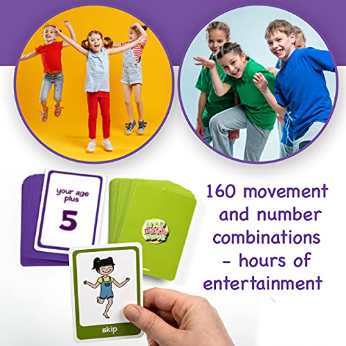 Exercise Cards for Kids, Play PE Games with 20 Exercises, 52 Cards | PE Teacher Must Haves, Solo or Group Play, Indoor Classroom Recess Games, Home School Therapy, Snap Memory Go Fish, Ages 4+ - style: Kids Exercise Cards
