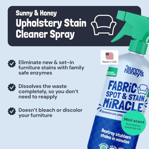Sunny & Honey Upholstery Cleaner Spray, Fabric Cleaner for Couch, 32fl oz