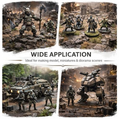 Nicpro 10 Colors Black, White & Gray Model Paint Set, 20ml Ready to Use | Modeling Acrylic Paints, Brush & Airbrush, Miniature Paint Set for Models, Figures, Terrain, Dioramas & 3D Print with Thinner - style: Black, White & Gray