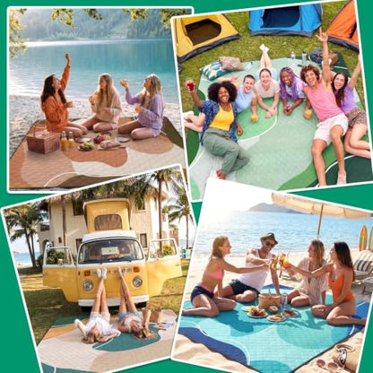 RYCHIC Extra Large Outdoor Picnic Blanket Camping Beach Mat Rug Adult Women Her Mother Day Sister Mom Gf Girlfriend Aunt Best Friend Friendship Grandma Bestie Wife Daughter Law Lady Happy Birthday - color: Abstract Pink