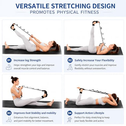 1pc Yoga Stretch Strap for Foot and Calf Stretching, Multifunction Leg Stretcher Band with Loops for Yoga, Flexibility Training, Dance, Exercise and Muscle Stretching