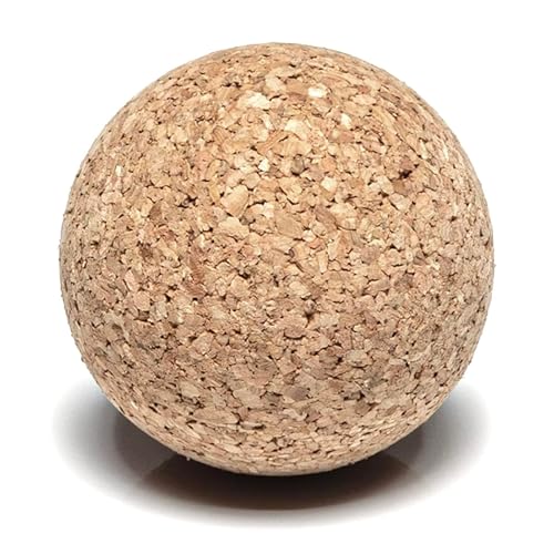 Go4Cork Cork Massage Ball - 2.4 inch | Natural Cork Yoga Massager Ball | For Muscle Release, Tension & Trigger Points, Firm Non-Slip Therapy Ball, Sustainable Wellness Gift & Foam Roller Alternative