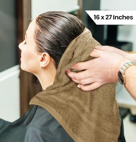 Utopia Towels Bleach Proof Salon Towels, Pack of 24, 16x27 in, Camel - color: Camel, size: 24 Pack