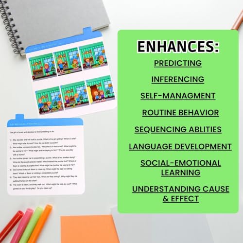 Sequencing Daily Routine Conversation Cards | Learning Material for Social Skills & Emotional Intelligence| Speech Therapy Resources | Articulation, ESL & Storytelling Cards | Sequencing Card Game