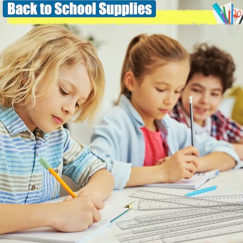 64 Pack Clear Ruler 12 Inch Bulk with Centimeters and Millimeters, Metric Rulers Measuring Drawing Tool for Kids, Ideal Back to School Office Home Supplies - size: 12 Inch (Pack of 2)