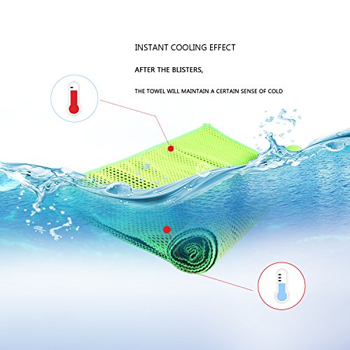 Cooling Towels (40"x 12", Pack of 60) for Neck and Face Hot Weather | Sports, Workout, Fitness, Gym, Yoga, Golf, Pilates, Travel, Camping & More - color: 10gray+10lightblue+10darkblue+10green+10purple+10red