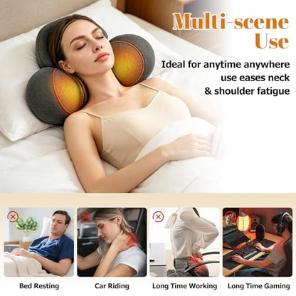 3-in-1 Neck Massager Pillow, Neck Cervical Traction Device for Pain Relief
