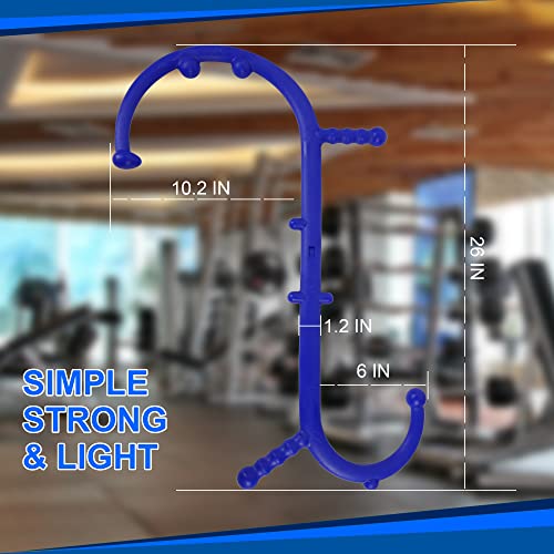 Shrdaepe Massage Trigger Point Cane, Body Deep Tissue, Handheld Back, Neck, Shoulder, Leg and Feet Massager Rod, Muscle Release Tool Self Massage Hook Cane Gifts for Women & Men, Blue - color: Blue