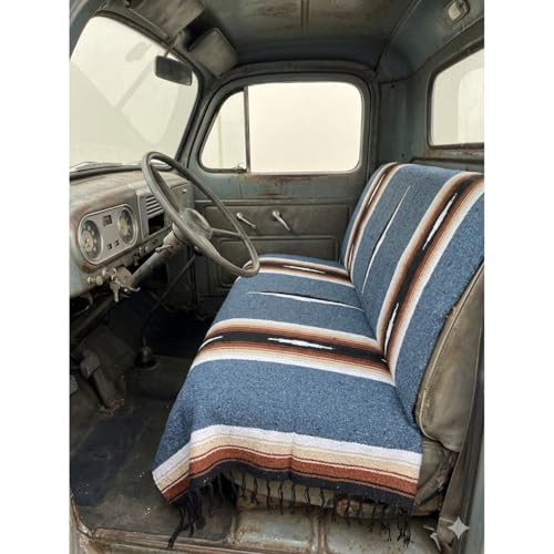 Open Road Goods Mexican Diamond Blanket - XL Heavyweight Yoga Blanket – Handmade in Mexico - Thick Boho Serape Saltillo Style Throw for Beach, Picnic, Home, Camping and More! (Harvest Moon) - color: Harvest Moon