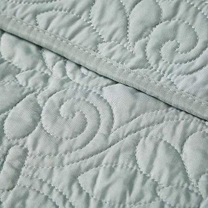 Madison Park Damask Quilting Design Throw Blanket, 60"x70" - color: Seafoam, size: 60"x70"