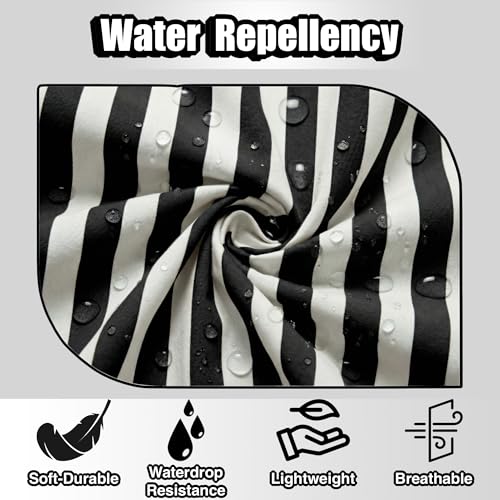 TOSHEX Kitchen Apron Cotton Waterdrop Resistant Adjustable Button Women Men | Premium Cotton Cooking Apron with Pocket. Striped, Gift, Black - color: Black