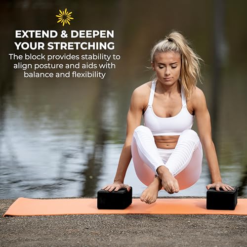 Bulk 4in Foam Yoga Blocks, 10 Pack - color: Black