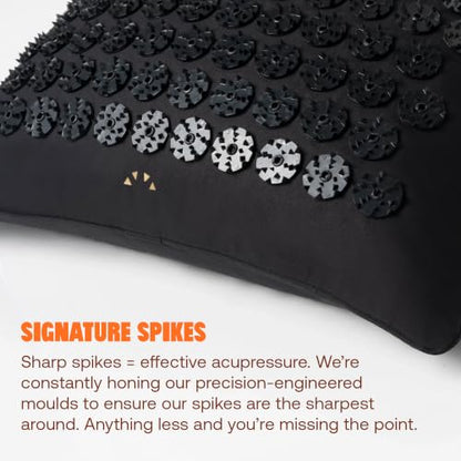 ShaktiMat Acupressure Pillow, Neck & Shoulder Relief, Premium Level 3 Black - color: Premium-black, size: Level 3