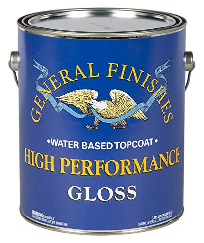 General Finishes High Performance Water Based Topcoat, 5 Gallon, Gloss - color: Gloss, size: 5 Gallon