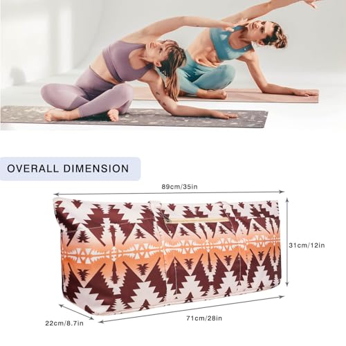Yoga Mat Bag Yoga Mat Carrier with Shoes Compartment & Wet Pocket Pilates Bag with Zipper Pockets & Yoga Mat Holder Strap Yoga Bags and Carriers Fits All Your Stuff - color: Boho Camel