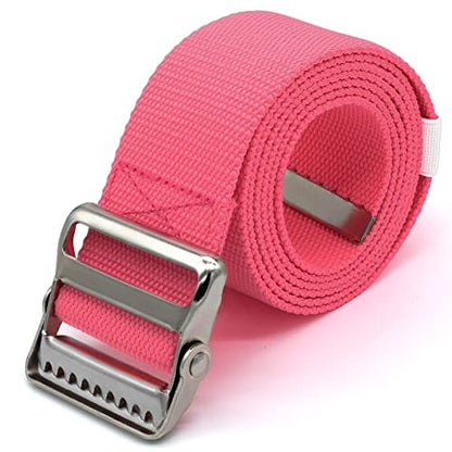 LiftAid Transfer and Gait Belt 60 Inch with Metal Buckle and Loop - Walking, Standing and Transfer Assist Aid for Seniors, Elderly Patients, Caregiver, Nurse, Therapist (Pink) - color: Pink