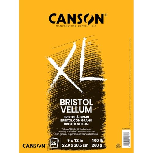 Canson XL Series Vellum Bristol Pad 9x12 - size: 9x12, style: Bristol, Vellum