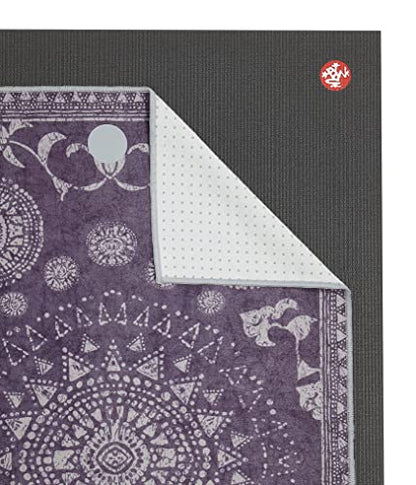 Manduka Yogitoes Hot Yoga Mat Towel - 71" | Moisture Activated Grip | Patented Silicone Nubs | Highly Absorbent, Durable & Easy Care | Made from Recycled Materials | 71 x 24 Inches | Geija Purple - color: Geiija Purple, size: 71" x 24"