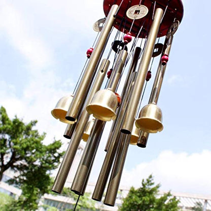 Chinese Traditional Retro10 Tubes 5 Bells Bronze Yard Garden Outdoor Living Wind Chimes 85cm (MT-626)… - size: Flower Bell