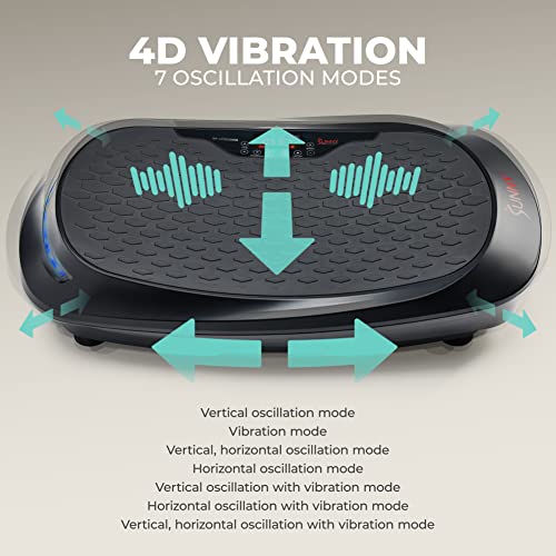 Sunny Health & Fitness 2D/3D Vibration Platform Exercise Machine w/ Remote - size: 4D