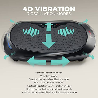 Sunny Health & Fitness 2D/3D Vibration Platform Exercise Machine w/ Remote - size: 4D