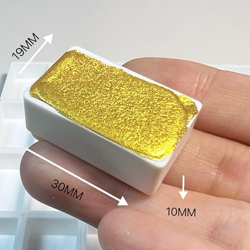 Metallic Handmade Watercolor Paint Full Pans Shimmer -Glitter Watercolors Choose Your Color (Terracotta) - color: Terracotta (Full Pan)