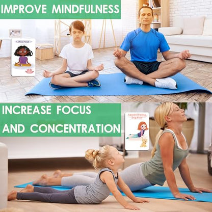Yoga Cards for Kids - 75 Yoga Meditation Mindfulness Cards for Beginners, Mindful Sensory Play Activities, Exercise Flashcards, Self Regulation Classroom Therapy Suppliesv Autism Special Needs