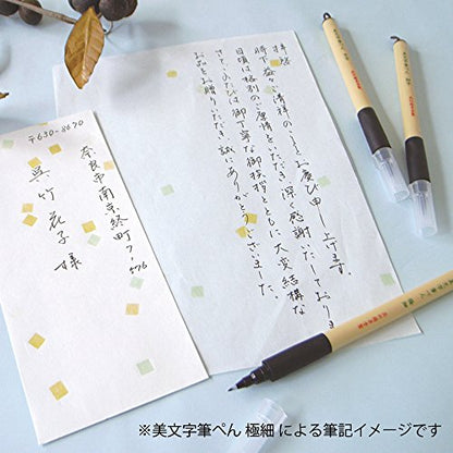 Kuretake Bimoji Felt Tip Brush Pen for Manga/Calligraphy, Broad Tip (XT4-10S) - style: Broad Tip