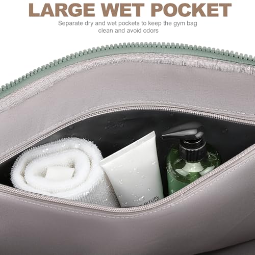 SYTRAH Gym Bag for Women, Duffle Sport Purse for Travel & Dance Green - color: Green(No shoe compartment)