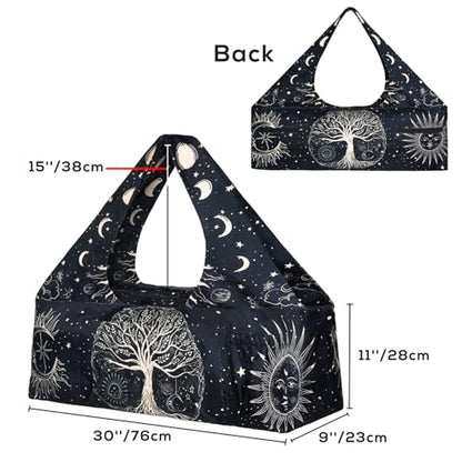 Yoga Mat Bag - Large Yoga Bag with Yoga Mat Strap, Zipper and Pockets - Yoga Bags and Carriers Fits All Your Stuff - Personalized Yoga Mat Bags for Women Fits Most Size Mats - color: Tree of Life
