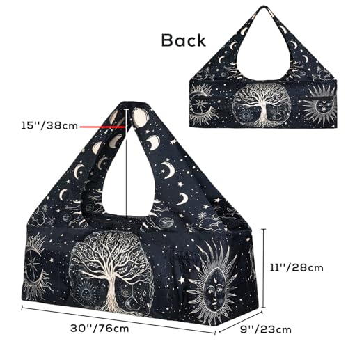 Yoga Mat Bag - Large Yoga Bag with Yoga Mat Strap, Zipper and Pockets - Yoga Bags and Carriers Fits All Your Stuff - Personalized Yoga Mat Bags for Women Fits Most Size Mats - color: Tree of Life