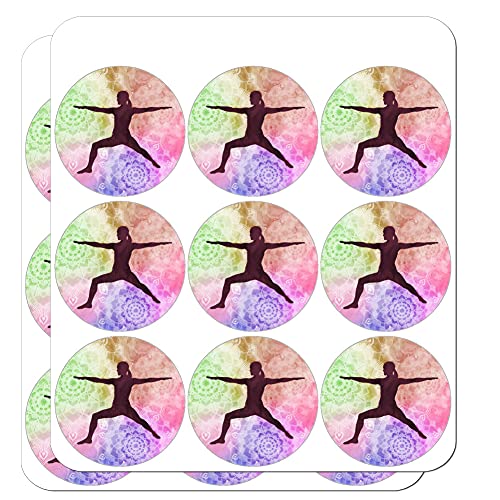 Warrior II 2 Yoga Pose Planner Calendar Scrapbooking Crafting Stickers - color: Opaque, size: 18 2" Stickers