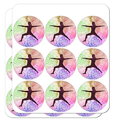 Warrior II 2 Yoga Pose Planner Calendar Scrapbooking Crafting Stickers - color: Opaque, size: 18 2" Stickers