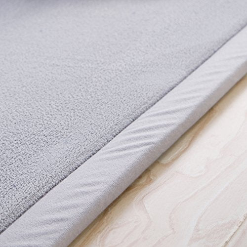 V-mix Baby Play Mat, Handmade Weaving Plush Foam Play Crawling Rugs for Baby, Toddler, Children, Yoga Mat, Exercise Mat Cushy-Soft & Thick Hypoallergenic, Non-Toxic, Reversible - color: Grey, size: 6'7" x 6'7" (Rectangular)