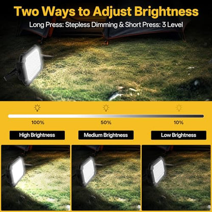 LED Work Light: Portable Rechargeable Magnetic Work Light | 10000LM output with 4 lighting modes, IP65 waterproof protection and a 13000mAh battery for garage, camping and emergency use