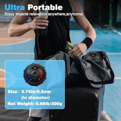 Upgraded 5-Gear Vibrating Massage Ball, Rechargable Massage Vibrating Ball for Fitness, Training, Therapy and Relaxation - color: Black