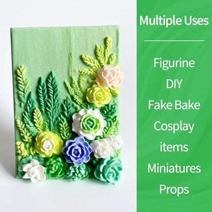 Air Dry Clay Lightweight, Flexible Modeling Clay for Adults Arts and Crafts | Professional & Moldable, Soft & No-Stick, Polymer Clay for Sculpting, Molding,Anime Figures,Making Costumes,DIY Projects - color: Light Green