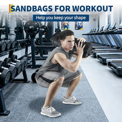GarveeLife Workout Sandbag Unfilled - 5-200 LBS Heavy Duty Fitness Sandbag for Strength Training, Core & Full-Body Exercises | Adjustable Weight Home Gym - size: 25-75 LB