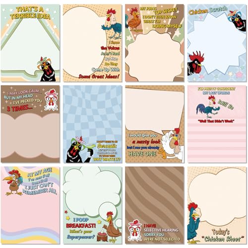 Pajean 12 Designs Funny Sticky Notes, Office to Do List,Funny Style | Sarcastic Notepads with Funny Sayings, 3 X 3.93 Inch Sticky Memo Pads, Assorted Colors, Office Desk Supplies - style: Funny Style