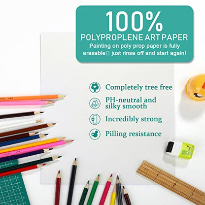 TecUnite 60 Sheets Watercolor Paper Pad Bulk, 6 x 12 Inch, Cold Press - color: Cold Press, size: 6 x 12 inch