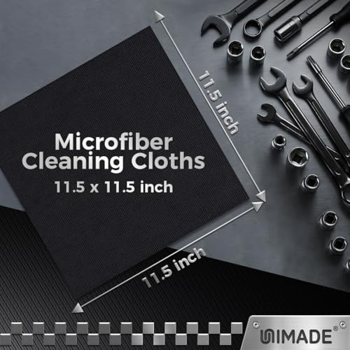 UNIMADE 극세사 클리닝 천, 자동차용 극세사 타월 200팩 - color: 블랙., size: 200pk