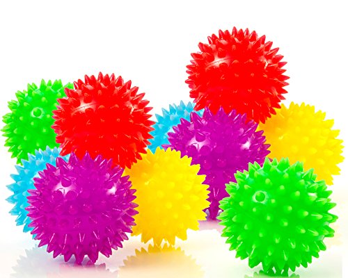 IMPRESA Spiky Stress Balls - Fidget Toys for Kids Gift Basket- Sensory Engagement & Sensory Toys - Party Favors & Bouncy Balls - Pack of 10 - size: 10 Pack