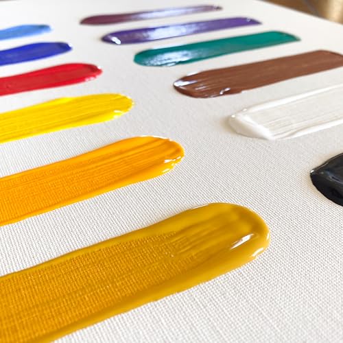 milo Acrylic Paint Set, 12 Primary Colors, 8 oz Bottles, Semi-Gloss | Safe, Non-Toxic, Made in the USA, Arts & Crafts Paints for Artists, Student & Hobby Painters, Paint Pack, Classroom, Bulk - style: Primary Set 12 x 8 oz