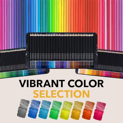 Castle Art Supplies 120 Watercolor Pencils for Adults - Professional Grade | Vibrant pigments for blending, drawing, and painting - professional-grade quality - beautifully presented in a tin case